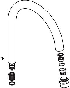 hansgrohe Axor Montreux 3-L. WT-bras. 97990830 Modèle sur pied nickel poli