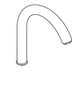 hansgrohe Bec pour mitigeur évier 92830000 Modèle de stand chromé