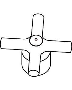 hansgrohe Handle Axor Terrano 2-handle 37299000 Washbasin faucet hot / cold chrome