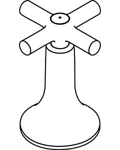 hansgrohe Kreuzgriff Axor Terrano Warmwasser 37292000 chrom