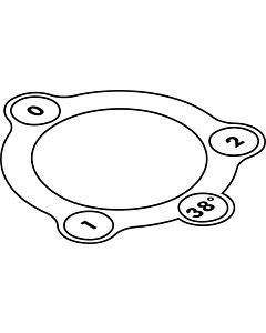 hansgrohe Aufkleber 2-Loch Wannenrand 97791000 Thermostat
