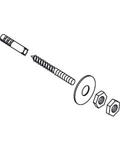 hansgrohe kit de fixation Axor 96343000 support de papier de réserve