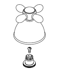 hansgrohe cross Axor Carlton Quattro chrome 17298000