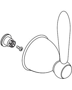 hansgrohe Poignée Axor Carlton Quattro chromé 17993000