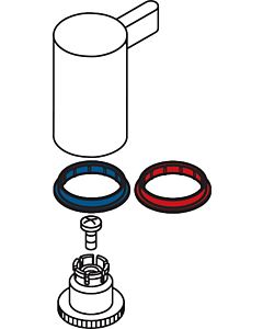 hansgrohe poignée Axor Steel 2 Axor Steel 4 trous 35294800 chaud / froid