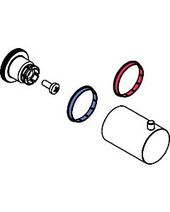 hansgrohe handle Axor Starck water wall for 97340000 shower head / side shower chr. lettered