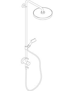 hansgrohe AXOR One Duschsystem mit Thermostat und Duschkopf 280 48797670 Unterputz-Fertigmontageset, 1 Strahlart wassersparend , EcoSmart, 8 l/min, schwarz matt