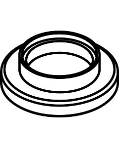 hansgrohe Rosette Axor Uno 4-Loch Fliesenrand 96501000 chrom