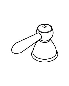 hansgrohe lever handle Axor Carlton chrome 17295000 hot water side