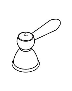 hansgrohe poignée à levier Axor Carlton 17296120 chromé / porcelaine côté eau froide