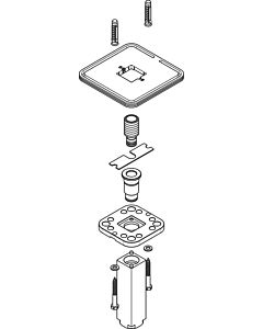 hansgrohe HG Brausearm Decke Axor Starck 95887000 Kopfbrause 240x240mm chrom