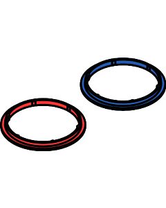 hansgrohe Farbring rot und blau Axor Massaud 98698000 4-Loch Wannenarmatur