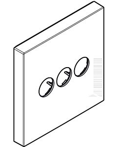 hansgrohe Ersatzrosette 92227000 für  3 Verbraucher 155/155mm chrom