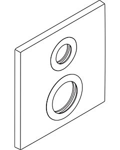 hansgrohe Rosette Axor Citterio 96761000 Unterputz, chrom, für Thermostat