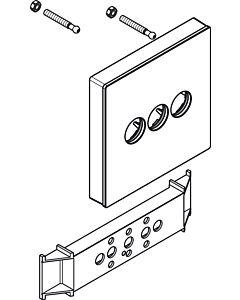 hansgrohe Rosette 155/155mm Shower Select Glas 92624400 Thermostat UP 3 Verbraucher weiß/chrom