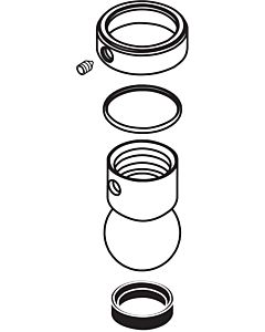 hansgrohe ball with locking ring 98941810 satinox
