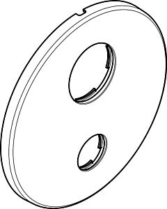 rosette hansgrohe pour connexions échangées 97193000 chromé froid-chaud