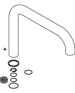 hansgrohe spout for SPTM Allegra Uno chrome 96514000 sink mixer chrome