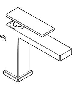 Mitigeur lavabo monocommande hansgrohe Tecturis E 73014340, saillie 144 mm, avec bonde clic-clac, finition chrome noir brossé