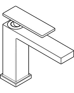 hansgrohe Tecturis E single-lever basin mixer 73012340, projection 144 mm, without waste fitting, brushed black chrome