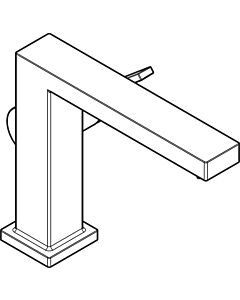 hansgrohe Tecturis E single-lever basin mixer 73020340, projection 155mm, with push-open waste fitting, brushed black chrome