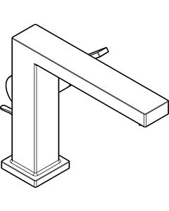 Mitigeur lavabo monocommande hansgrohe Tecturis E 73023340, saillie 155 mm, avec bonde clic-clac, finition chrome noir brossé