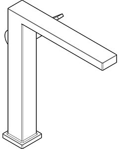 Mitigeur lavabo monocommande hansgrohe Tecturis E 73070340, saillie 197 mm, avec bonde à ouverture par pression, finition chrome noir brossé