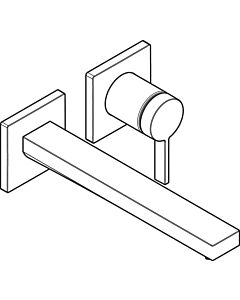 hansgrohe Tecturis E single-lever basin mixer 73051340, projection 225 mm, concealed, for wall mounting, brushed black chrome