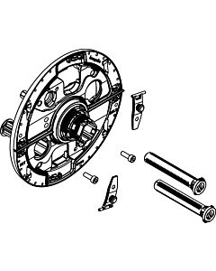 hansgrohe support rosette S ShowerSelect Therm.UP 94972000 with plug screws compensation element lever