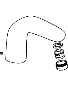 hansgrohe Auslauf komplett 3-Loch 97782090 Waschtischarmatur chrom/gold optik