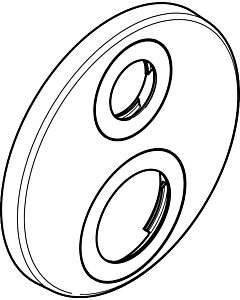 hansgrohe rosette Metris thermostat encastré 95905000 avec chromé dérivation / dérivation chromé