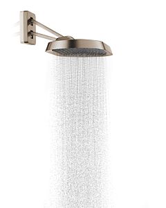 hansgrohe Axor ShowerSphere overhead shower 39745140 370x220mm, with movable shower arm, 2 jets, 11 l/min, brushed bronze