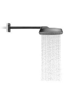 Douche de tête Hansgrohe Axor ShowerSphere 39748340 370 x 220 mm, avec bras de douche, 1 jet, 11,2 l/min, chrome noir brossé