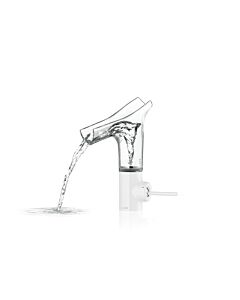 hansgrohe Axor Starck V 140 Waschtischarmatur 12112000, chrom, Glasauslauf, Joystick