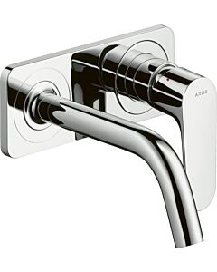 hansgrohe Einhebel-Waschtischmischer AxorCitterioM Unterputz, mit Platte, kurzer Auslauf, chrom