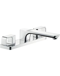 hansgrohe Fertigmontageset Axor Urquiola 11436000 für 3-Loch-Wannenarmatur, mit Platte, chrom