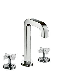 hansgrohe Waschtischarmatur Axor Citterio 39133000 Auslauf kurz, Kreuzgriffe, chrom  3-Loch