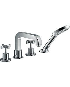 hansgrohe Fliesenrandarmatur Axor Citterio 3945300 Unterputz, Kreuzgriffe, chrom 4-Loch