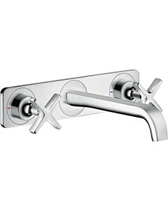hansgrohe Axor Citterio E 3-Loch Armatur 36115000 chrom, Unterputz, Platte Wandmontage