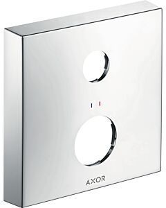 hansgrohe Axor extension rosette 14968000 2-hole, square, red / blue, chrome
