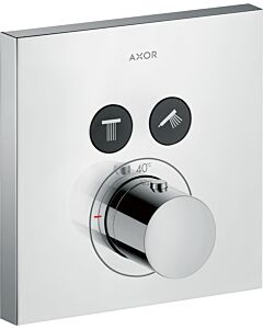 hansgrohe Axor ShowerSelect Square Thermostat  36715000, Thermostat, 2 Verbraucher, chrom