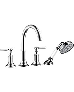hansgrohe Axor Montreux Wannenarmatur 16554000 chrom, Hebelgriffe, 4 Locharmatur
