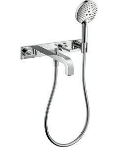 hansgrohe Wannen Armatur Axor Citterio 39442000 Unterputz, Hebelgriffe, mit Platte, chrom 3-Loch