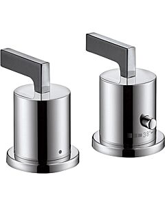 hansgrohe Axor Citterio kit de finition 39482000 Robinetterie de bord de baignoire 2 trous, avec thermostat, béquilles, chromé
