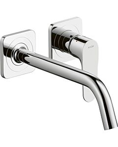 hansgrohe Einhebel-Waschtischmischer AxorCitterioM Unterputz, mit Rosetten, langer Auslauf, chrom
