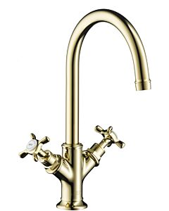 hansgrohe Waschtisch Armatur Axor Montreux 1650282 brushed nickel, mit Ablaufgarnitur
