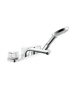 hansgrohe Fertigmontageset Axor Urquiola 11445000 4-Loch-Fliesenrandarmatur, chrom