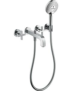 hansgrohe Wannen Armatur Axor Citterio 39447000 Unterputz, Kreuzgriffe, chrom 3-Loch