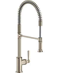 hansgrohe Axor Montreux Küchenarmatur 16582800 Edelstahl-Optik, Schwenkbar 360°, Semi-Pro