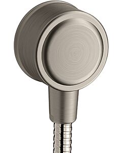 hansgrohe Fixfit wall connection 16884800 with backflow preventer, stainless steel look
